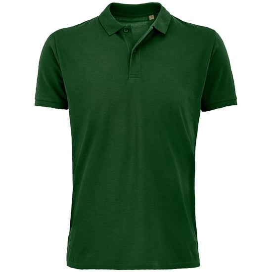 SOLS Mens Planet Pique Organic Polo Shirt (Bottle Green) - Image 1