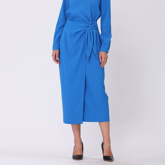 Wrap skirt tied on side - Image 5