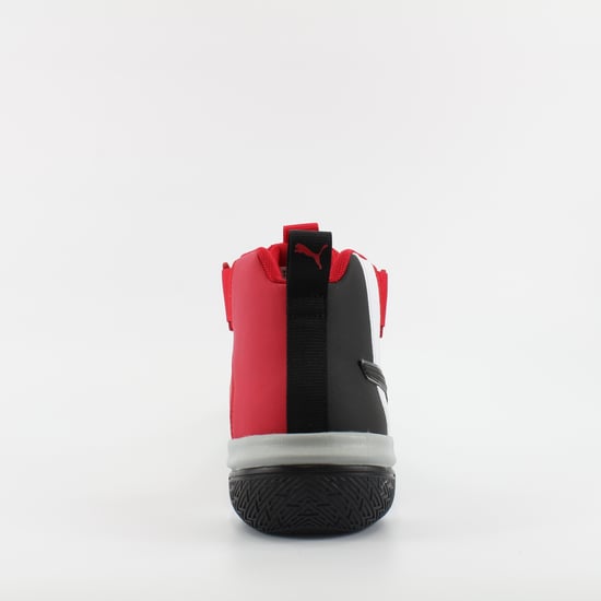 Puma Legacy MM Red Textile Mens High Top Trainers 194048 04 - Image 2