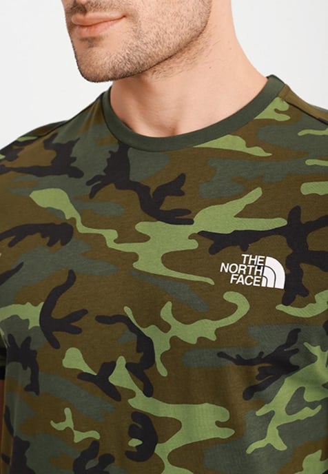 The North Face Camiseta para hombre SS Simple Dome Tee Estampado de camuflaje - Image 3