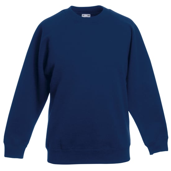 Fruit Of The Loom Childrens Unisex Raglan Sleeve Sweatshirt (Navy) - Image 1