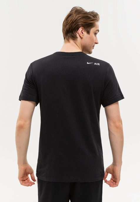Camiseta Nike Air Print Sportswear con logo multicolor para hombre en negro - Image 2