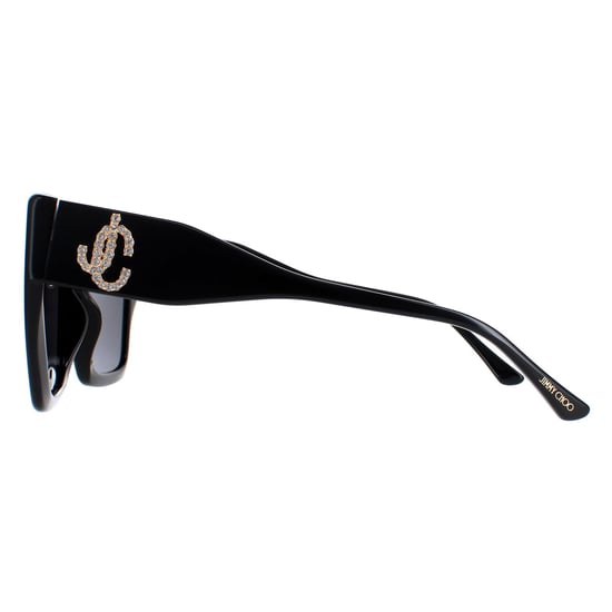 Jimmy Choo Square Womens Black Grey Eleni/G/S