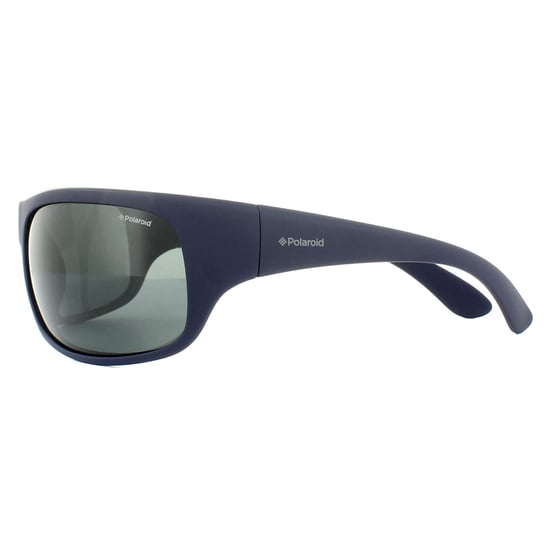 Polaroid Sport Wrap Unisex Matt Dark Blue Grey Polarized Sunglasses