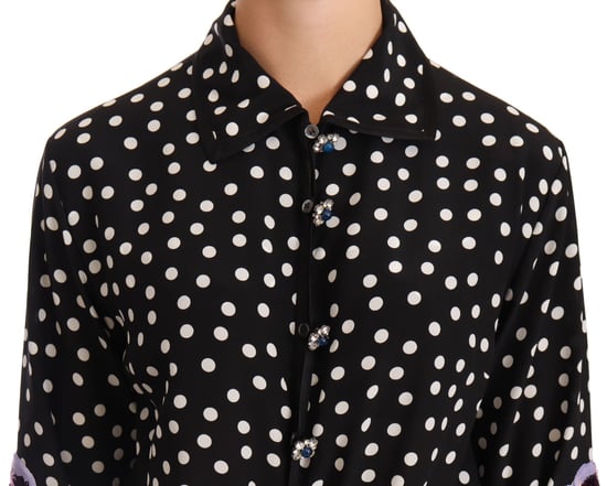 Vestido Floral de Contraste en Negro y Blanco con Cristales y Lentejuelas de Dolce & Gabbana para Mujer - Image 2
