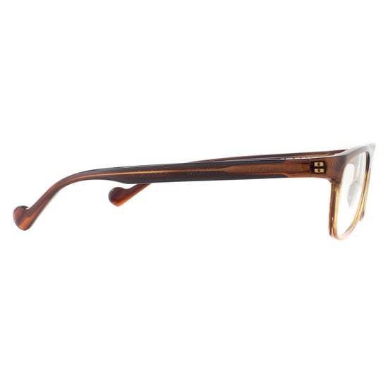 Moncler Rectangular Mens Striped Brown Crystal Glasses