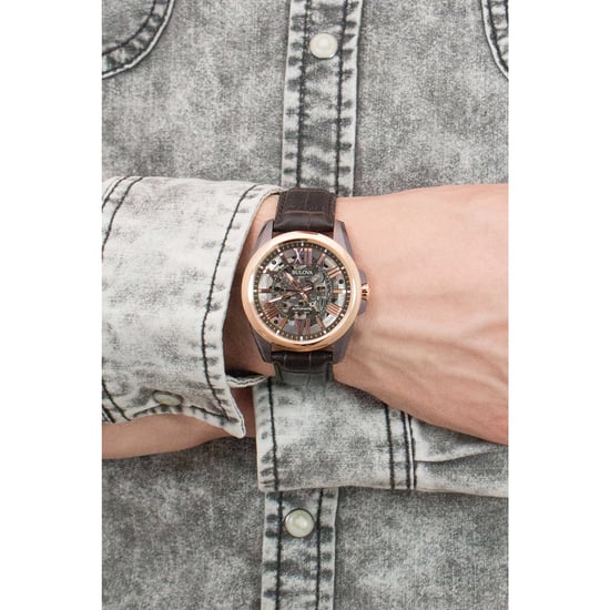 Bulova Automatic Men's Brown Watch 98A165 - Image 6