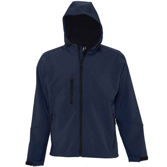 SOLS Mens Replay Hooded Soft Shell Jacket (French Navy) - Image 1