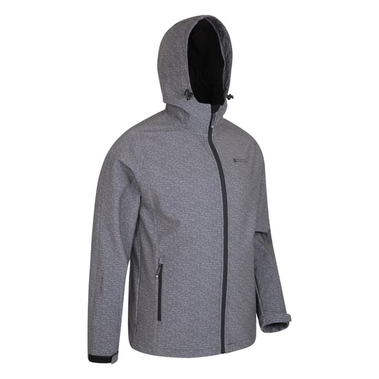 Mountain Warehouse Mens Exodus Showerproof Soft Shell Jacket (Charcoal) - Image 4