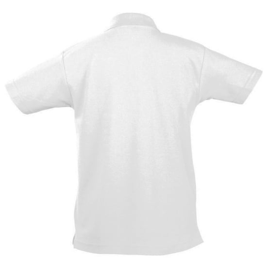 SOLS Kids Unisex Summer II Pique Polo Shirt (White) - Image 2