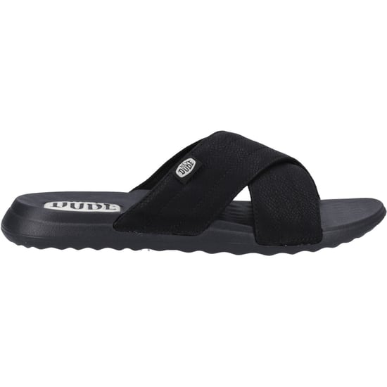 HEYDUDE Christi Slide Distressed Polyurethane Women's Black Sandals - Image 4