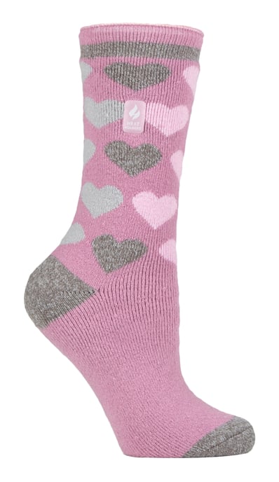 Heat Holders Lite - Calcetines Térmicos Aislantes para Mujer | Múltiples Diseños Incluyendo Rayas Argyle Corazones Estrellas | Calcetines Cálidos para Invierno - Malva (París) - Image 1