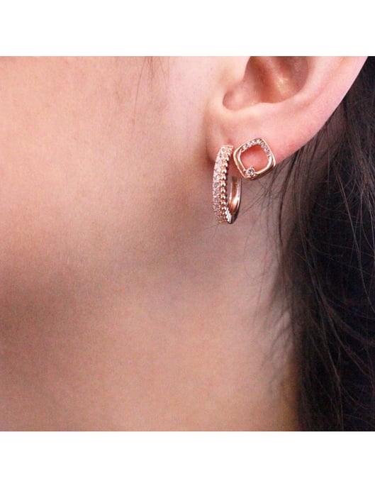 Pendientes Adelise - Oro rosa y cristal - Image 2