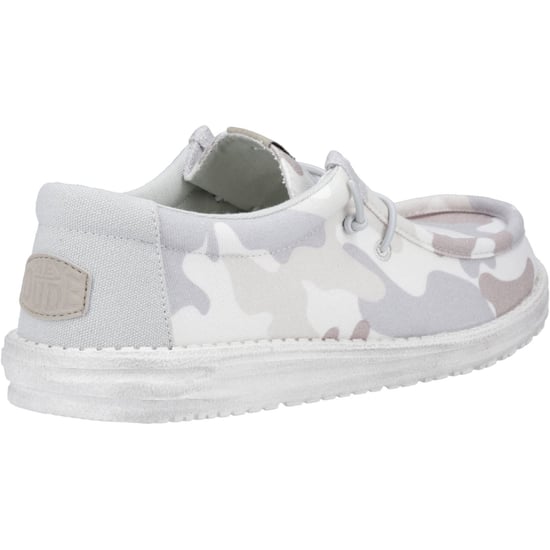 HEYDUDE Wally Washed Camo Polyester Men's Greyscale Desert Camo Boat Shoes - Image 2