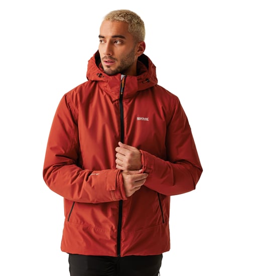 Regatta Mens Frelton Waterproof Insulated Jacket (Red Ochre/Black)