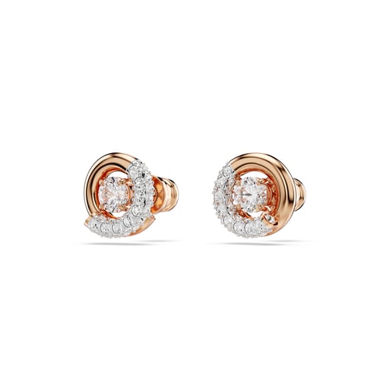 Swarovski 'Dextera' Women's Gold Plated Metal Stud Earrings - Rose 5692258 - Image 3