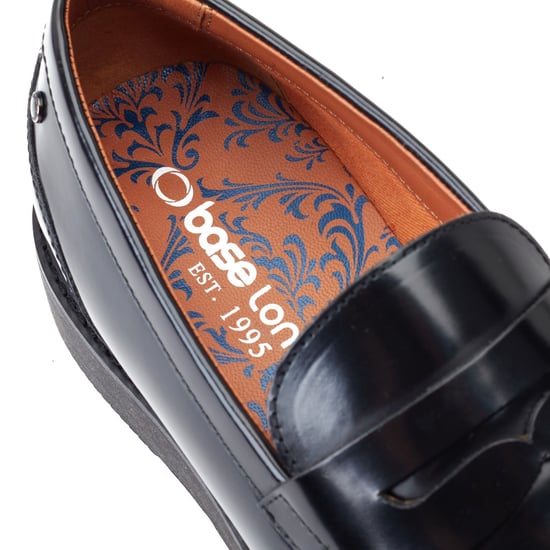 Base London Sid Leather Men's Black Loafers - Image 6