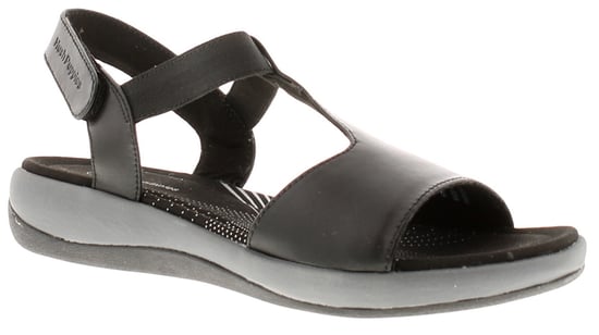 Ladies Leather Summer Sandal Black - Image 1