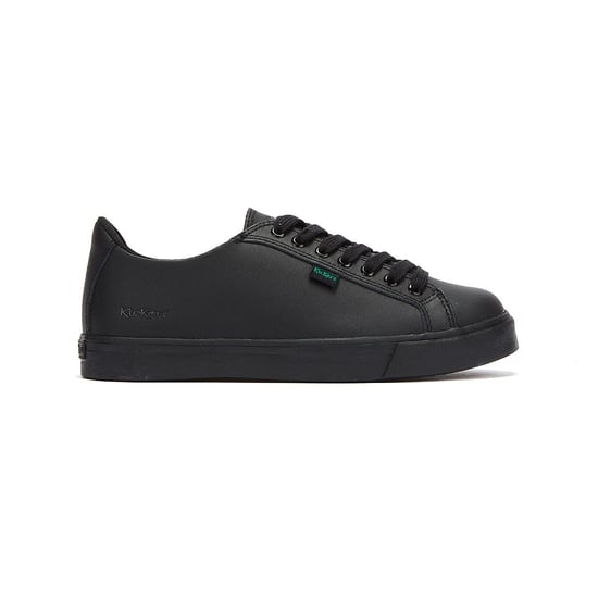 Boys Girls Kickers Youth Leather Tovni Lacer Trainers - (Black) - Image 5