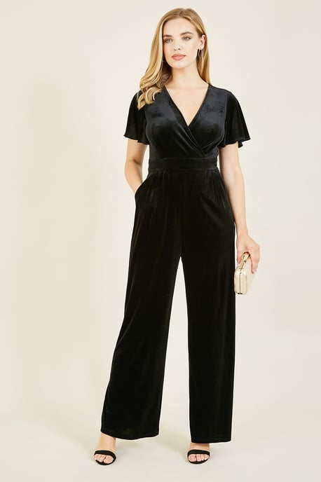Black Jumpsuit With Angel Sleeves