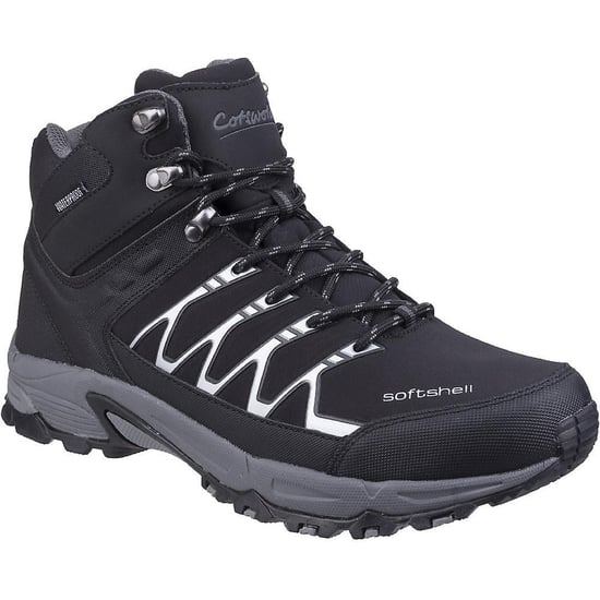 Cotswold Mens Abbeydale Mid Hiking Boots (Black/Grey) - Image 1