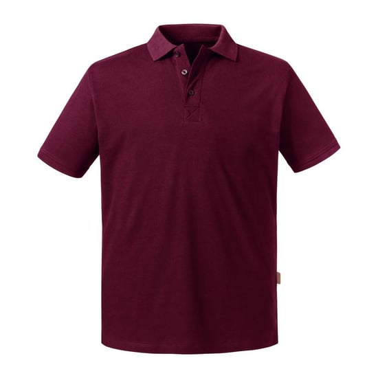 Russell Mens Pure Organic Polo (Burgundy)