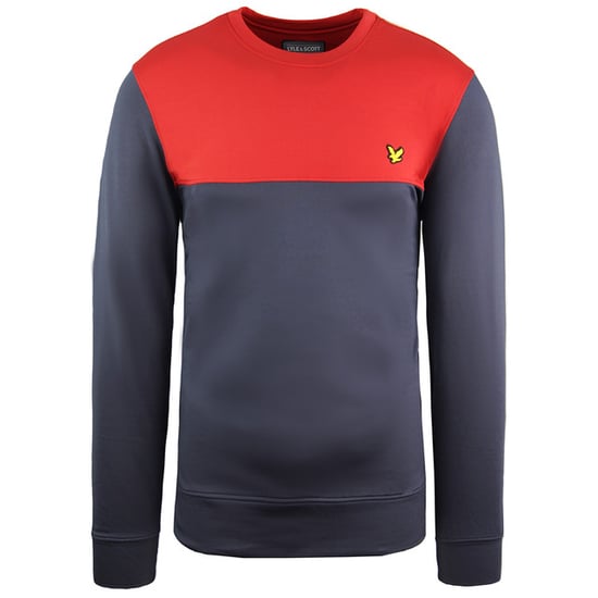 Suéter rojo/marina para hombre de Lyle & Scott Crew - Image 1