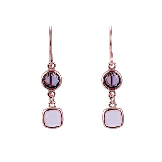 Orphelia 'Fawn' Women's 925 Sterling Silver Drop Earrings - Rose ZO-7410 - Image 1