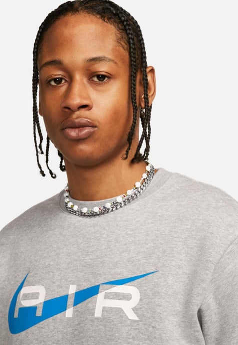 Chándal Nike Air BB Fleece Crewneck Gris para Hombre - Image 3