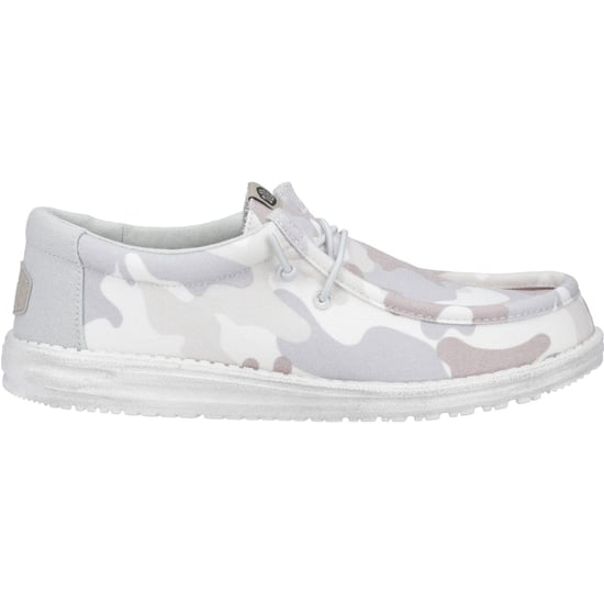HEYDUDE Wally Washed Camo Polyester Men's Greyscale Desert Camo Boat Shoes - Image 5