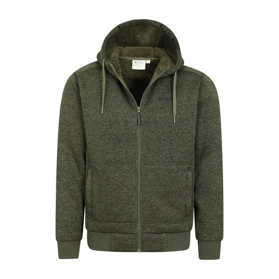 Mountain Warehouse Mens Nevis II Faux Fur Hoodie (Green) - Image 5