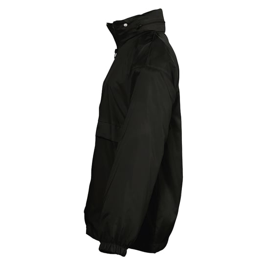 SOLS Kids Unisex Surf Windbreaker Jacket (Water Resistant And Windproof) (Black) - Image 3