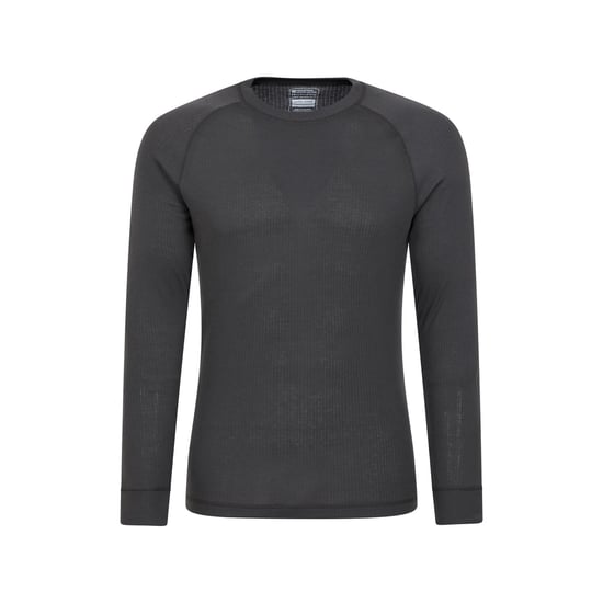 Mountain Warehouse Mens Talus Round Neck Long-Sleeved Thermal Top (Charcoal)