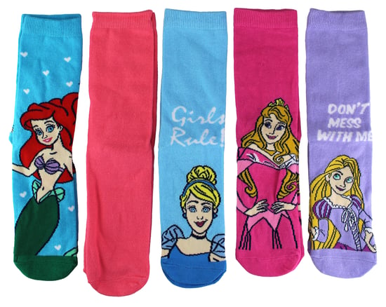 5 Pares de Calcetines de Princesa para Mujer | Casual Cute Funny Novelty Disney Socks | Regalos Disney - Princesa - Image 2