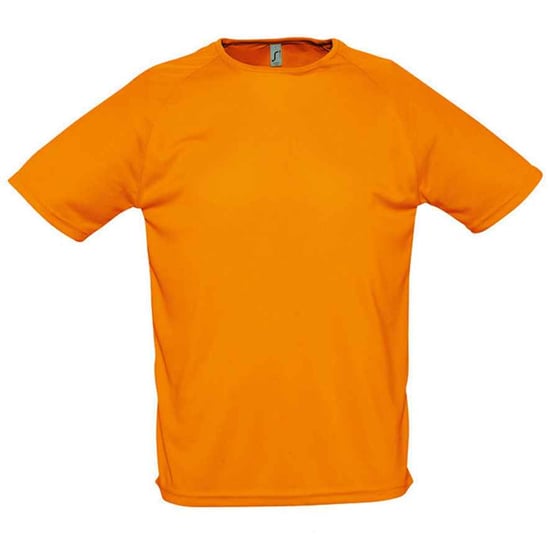 SOLS Mens Sporty Raglan T-Shirt (Neon Orange) - Image 1