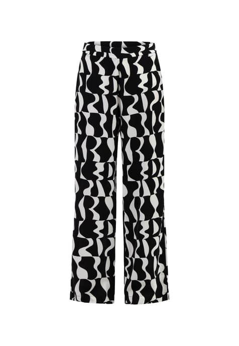 Dreimaster fabric trousers women black white - Image 1