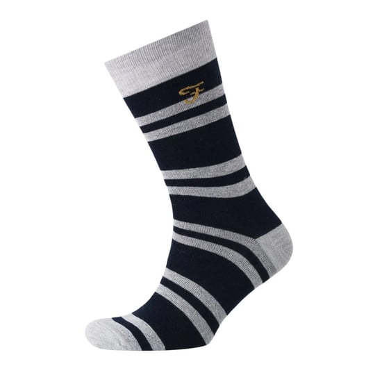 Farah Mens Falton Striped Socks (Pack of 3) (Black/White) - Image 2