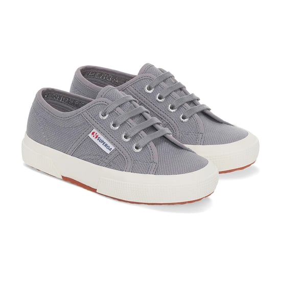 Superga Childrens/Kids 2750 Jcot Leather Trainers (Grey Bluish/Avorio)