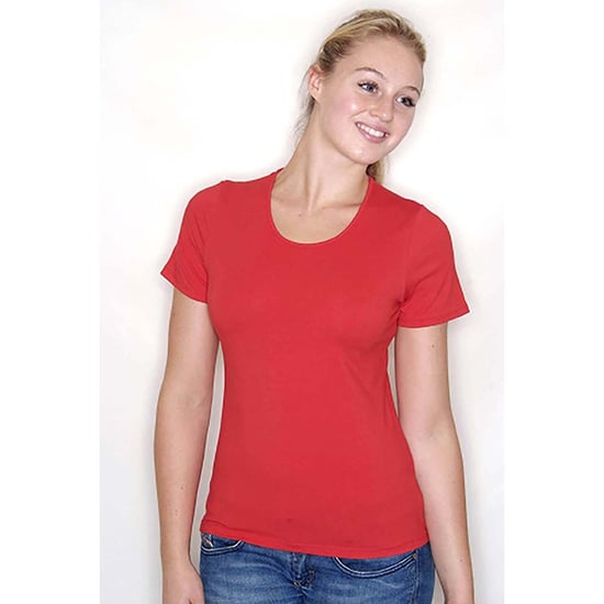 Fruit Of The Loom Womens/Ladies Fit Ringspun Premium Tshirt (Red) - Image 2