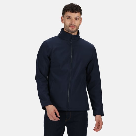 Regatta Standout Mens Ablaze Printable Soft Shell Jacket (Navy/Navy)