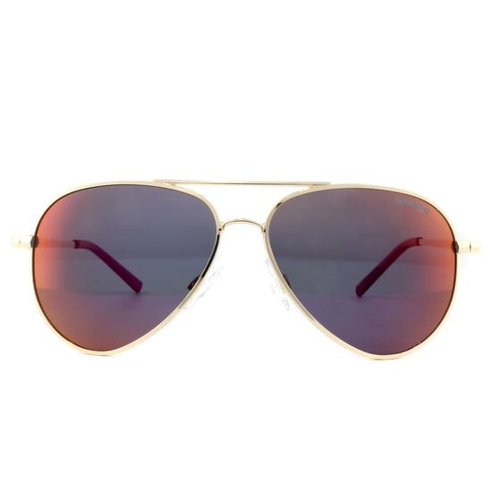 Polaroid Kids Aviator Kidss Gold Grey Pink Mirror Polarized Sunglasses