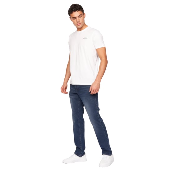Crosshatch Mens Princed Denim Jeans (Dark Wash) - Image 4