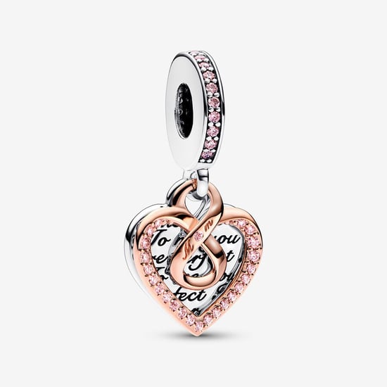 Pandora 'Family & Friends' Women's 925 Sterling Silver Charm - Silver/Rose 782641C01