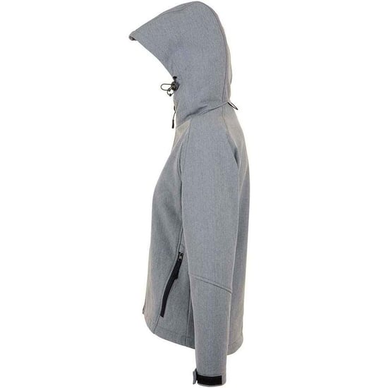 SOLS Womens/Ladies Replay Soft Shell Jacket (Grey Melange) - Image 3
