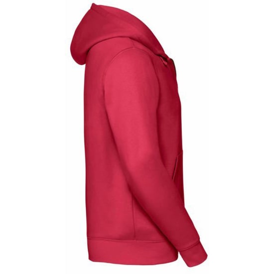 Russell Mens Authentic Full Zip Hooded Sweatshirt / Hoodie (Classic Red) - Image 3