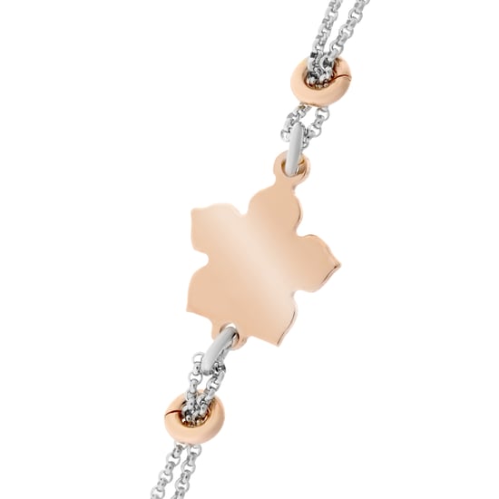 Orphelia 'Dilara' Women's 925 Sterling Silver Bracelet - Silver/Rose ZA-7184 - Image 2