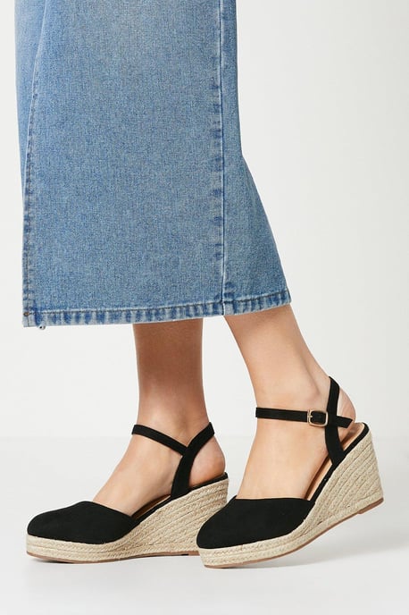 Wide Fit Rumor Closed Toe Wedges - Image 1