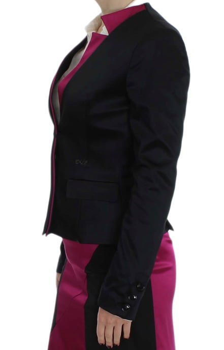 Saco Blazer Stretch Negra Rosa para Mujer Exte - Image 2