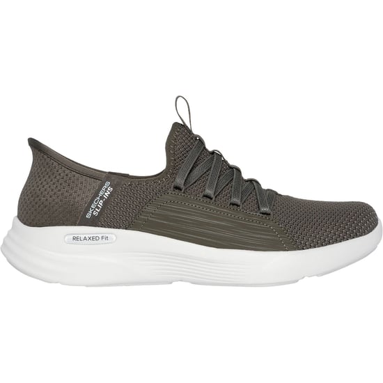 Skechers Relaxed Fit Sport - Ballet Chic Textile Women's Olive Trainers - Image 2