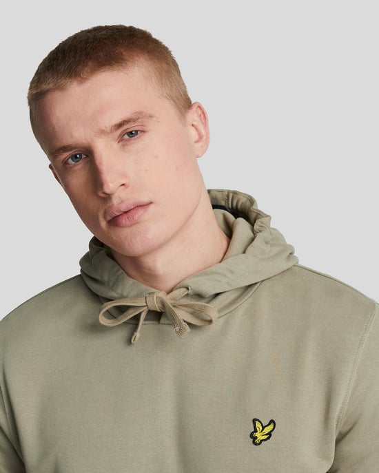 Lyle & Scott Branded Sage unidorm sudadera con capucha verde - Image 4